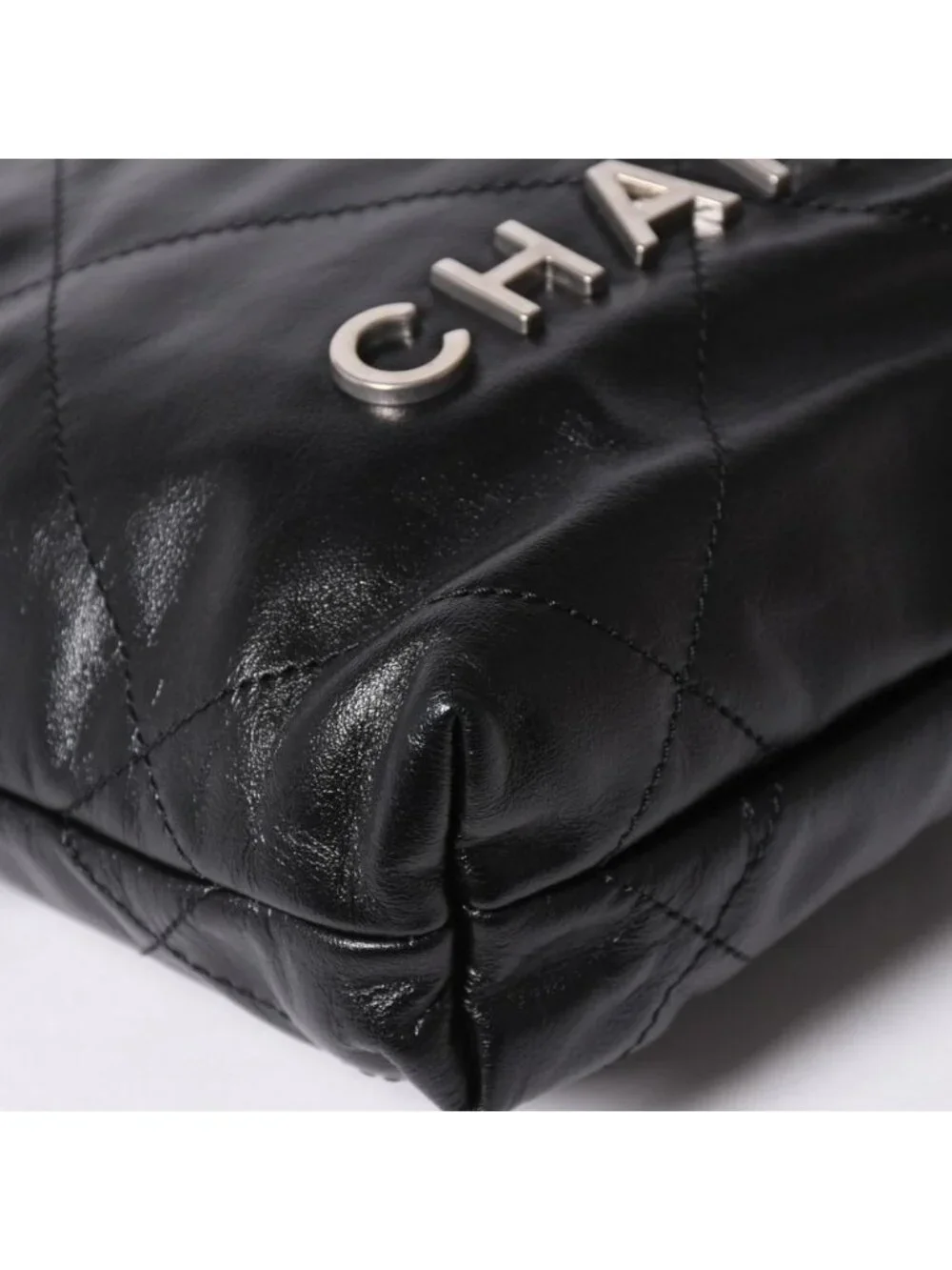 Chanel 22 Mini Bag 2-Way Stand Black Silver
